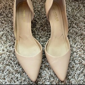 Tan pointy toe Charles by Charles David heels